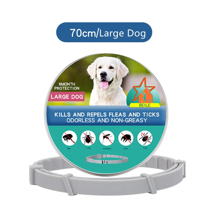 Flea and Tick Collar for Small and Large Dogs and Cats - Designed for long-lasting use