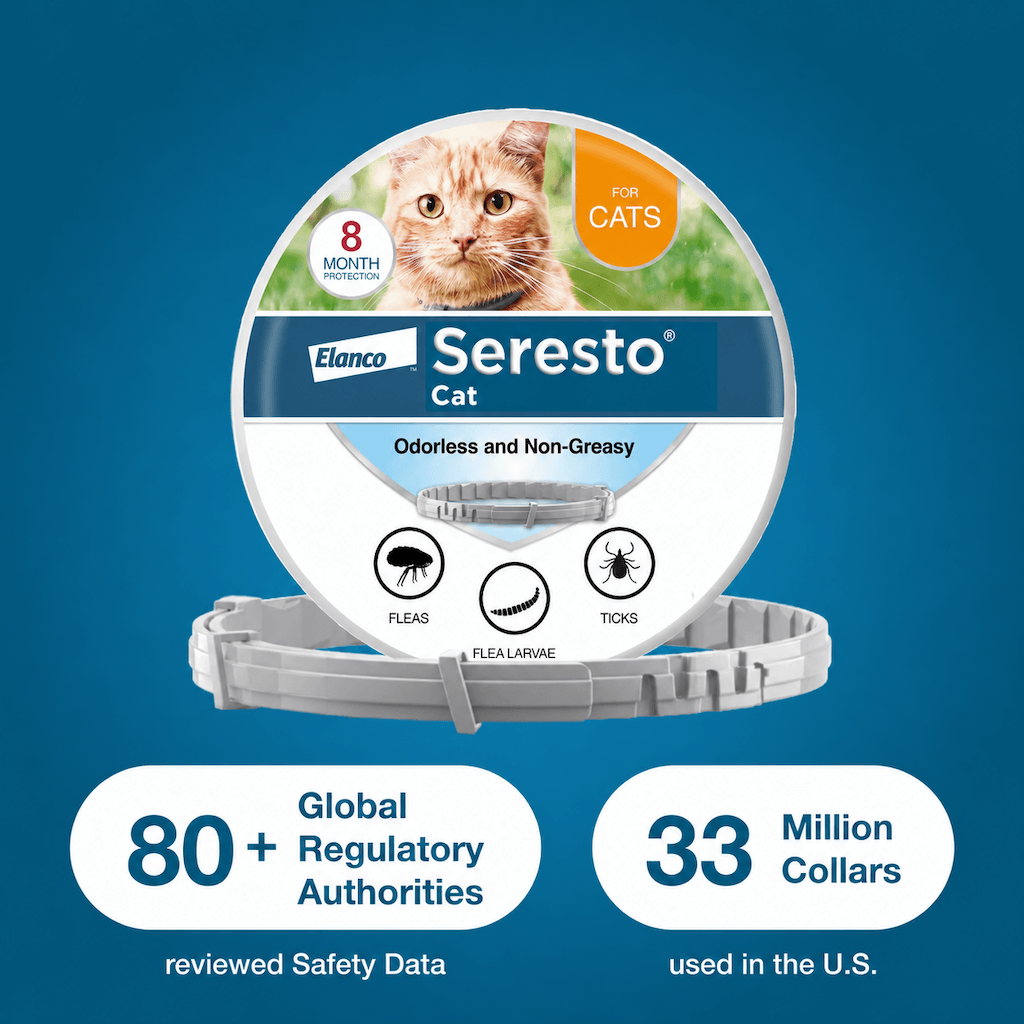 Flea and Tick Collar for Cats - Provides 8 Months of Protection and is Vet-Recommended